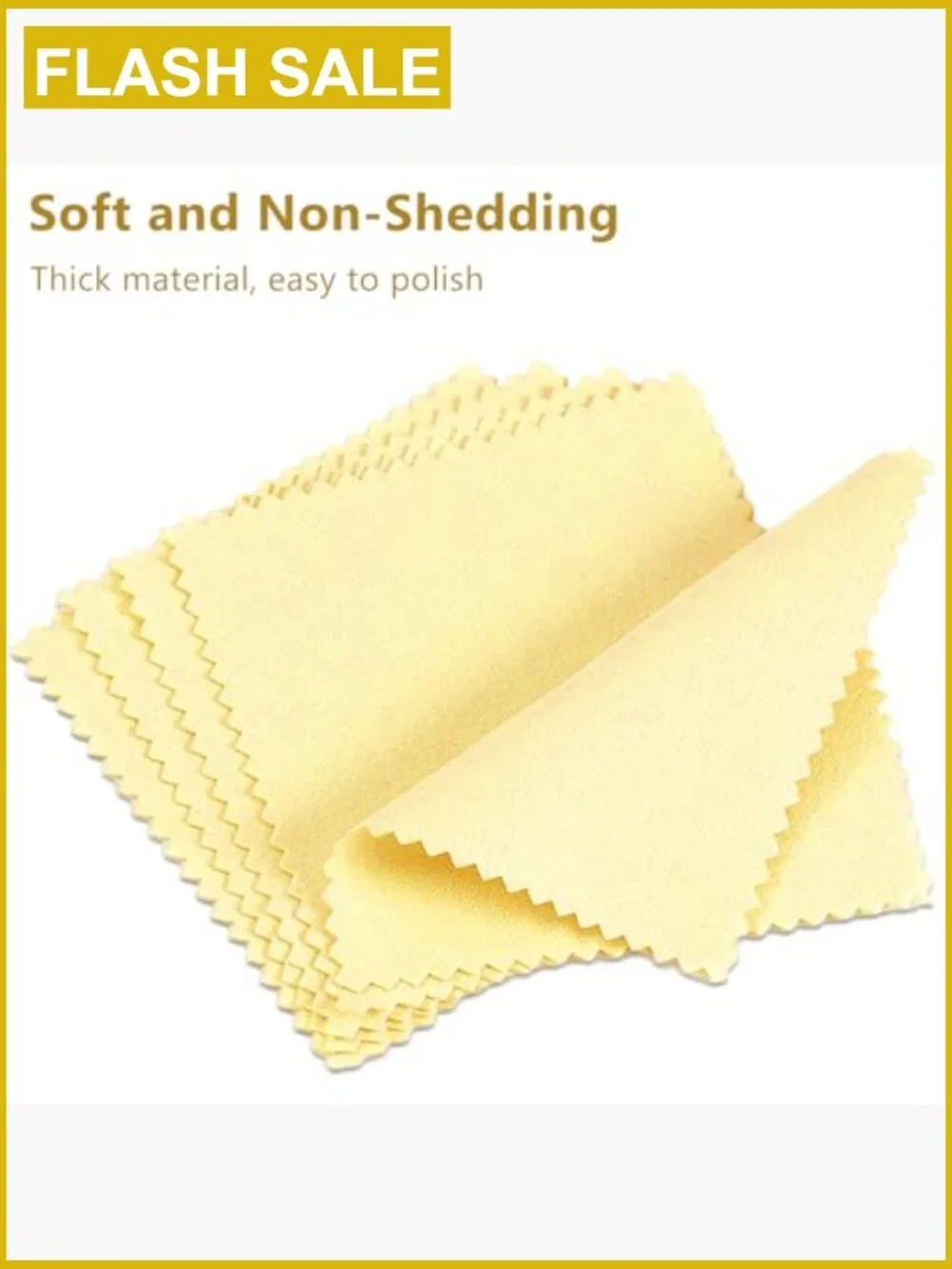 100 Premium Microfiber Jewelry Polishing Cloths Individually Wrapped